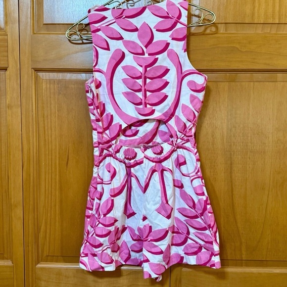 Anthropologie Porridge Pink and White Patterned Romper - Picture 5 of 12